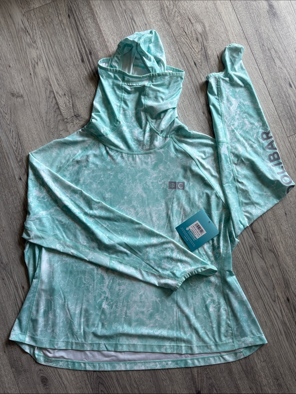 Coolibar Mint Green UPF Paros Sailing Hoodie Sun Shirt